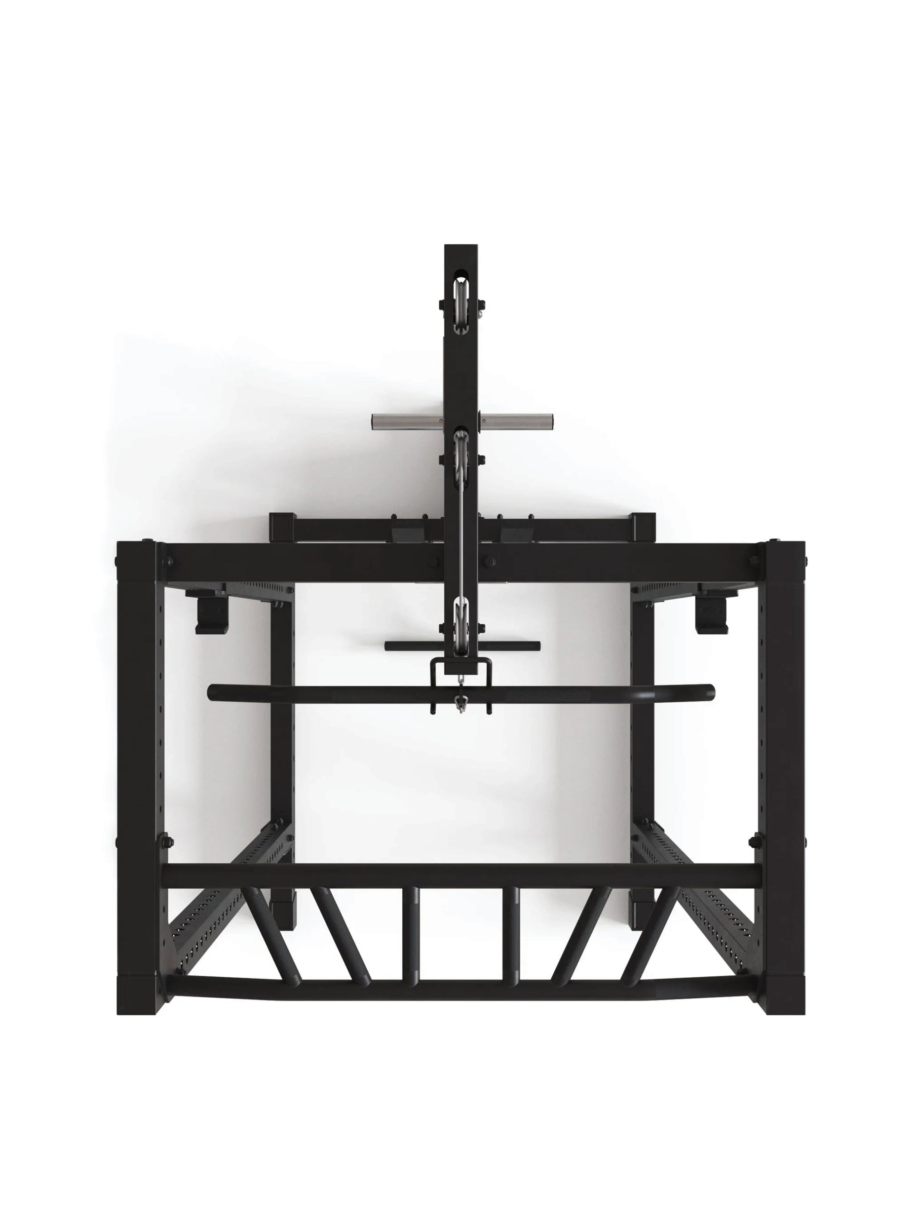 Squat Rack R7-Base Plate mit Latzug & Ruderstation: #size_204-cm
