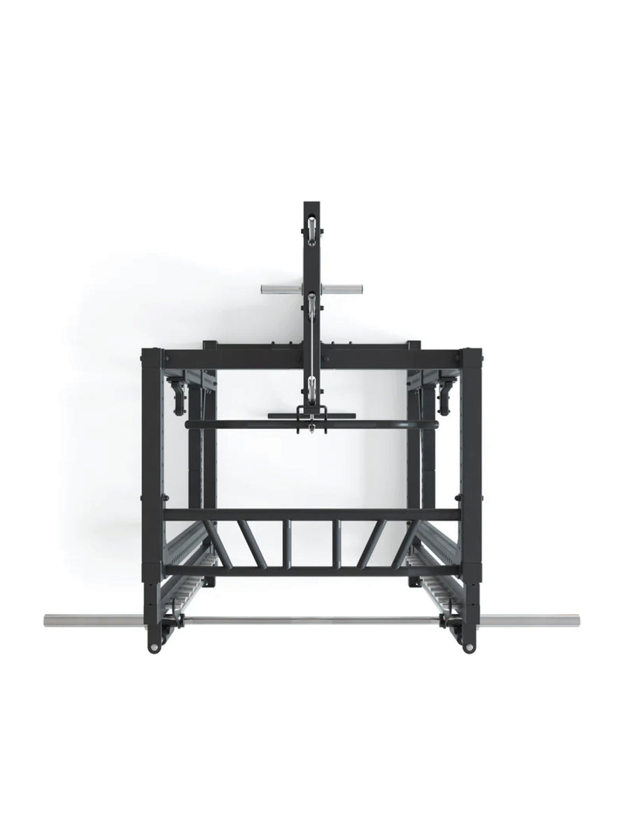 Squat Rack R7-Forge: Smith Machine | Latzug & Langhantel | Smith kann optional vor oder hinter dem Rack angebracht werden, #size_200-cm
