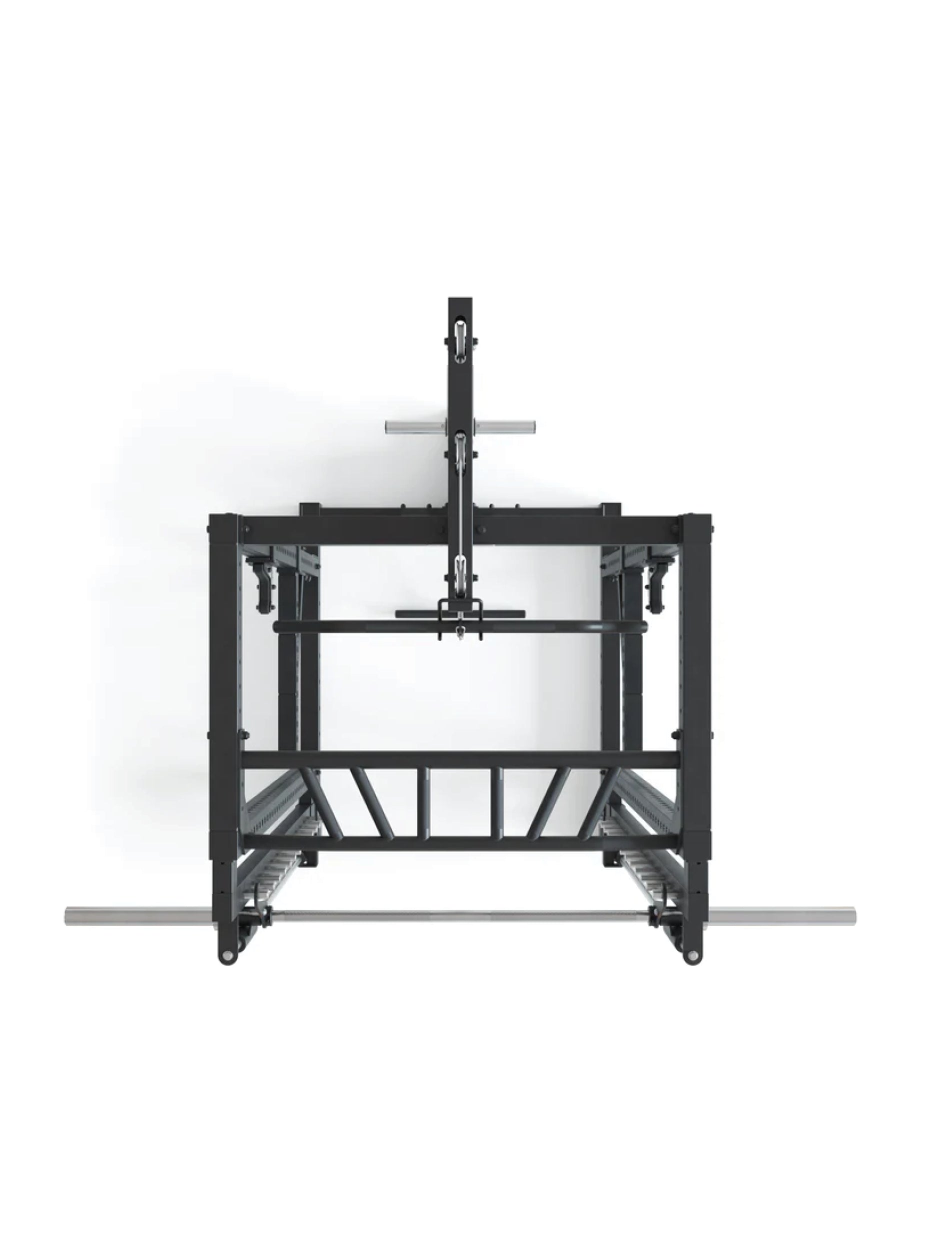Squat Rack R7-Forge: Smith Machine | Latzug & Langhantel | Smith kann optional vor oder hinter dem Rack angebracht werden, #size_224-cm