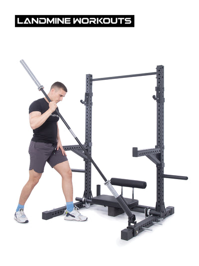 Cage Rack R7-GHD Squat Rack: 194 cm Höhe | 77 kg | Pull-Up Bar, Premium J-Hooks, Bar Holder & Band Pegs