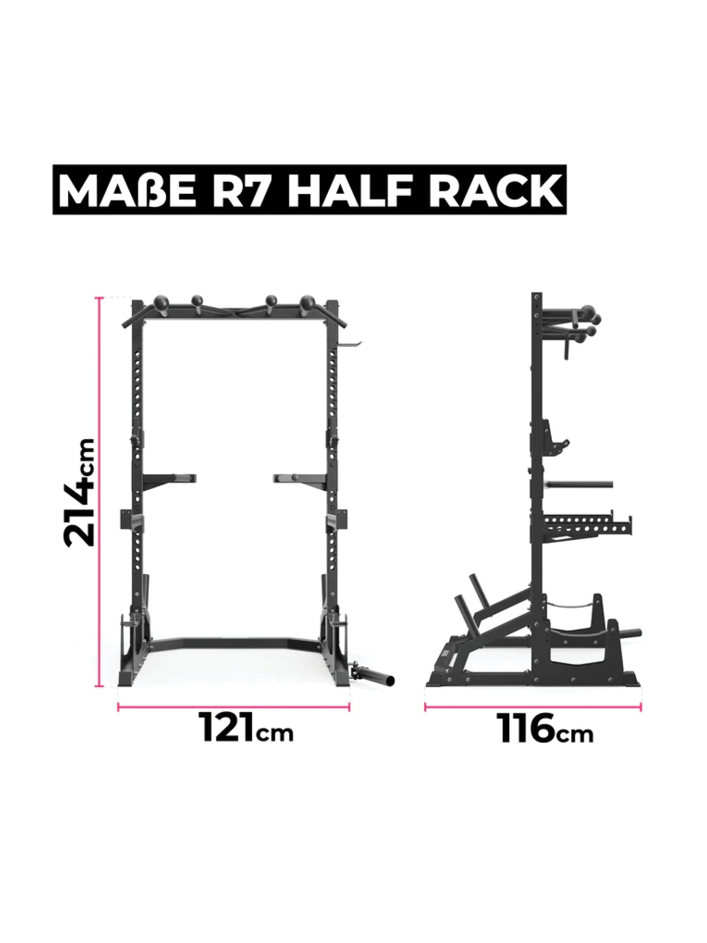 ATLETICA R7 Half Rack | Squat Rack inkl. Deadlift Station
