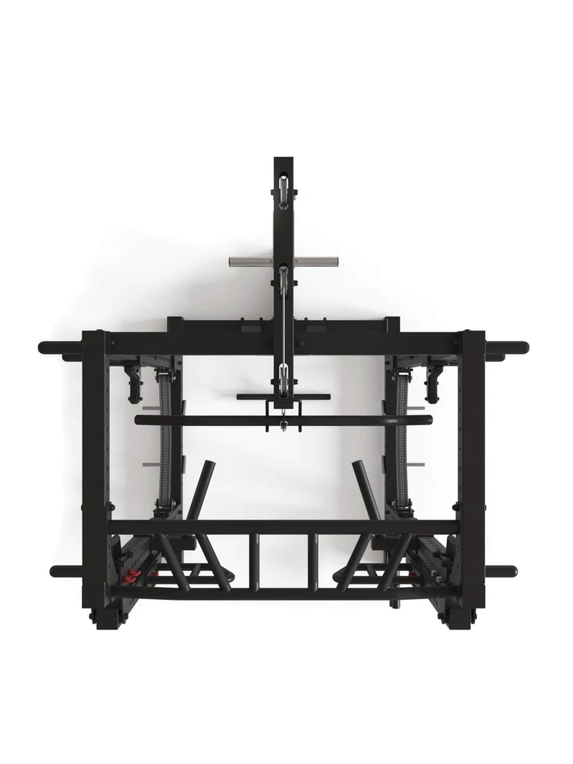Full Rack R7-Raiden: Squat Rack mit Kabelzug | Jammer Arms | Safety Straps | Multi-Grip Klimmzugstange | Dip Station | J-Hooks, Weight Pins, Landmine, #size_200-cm