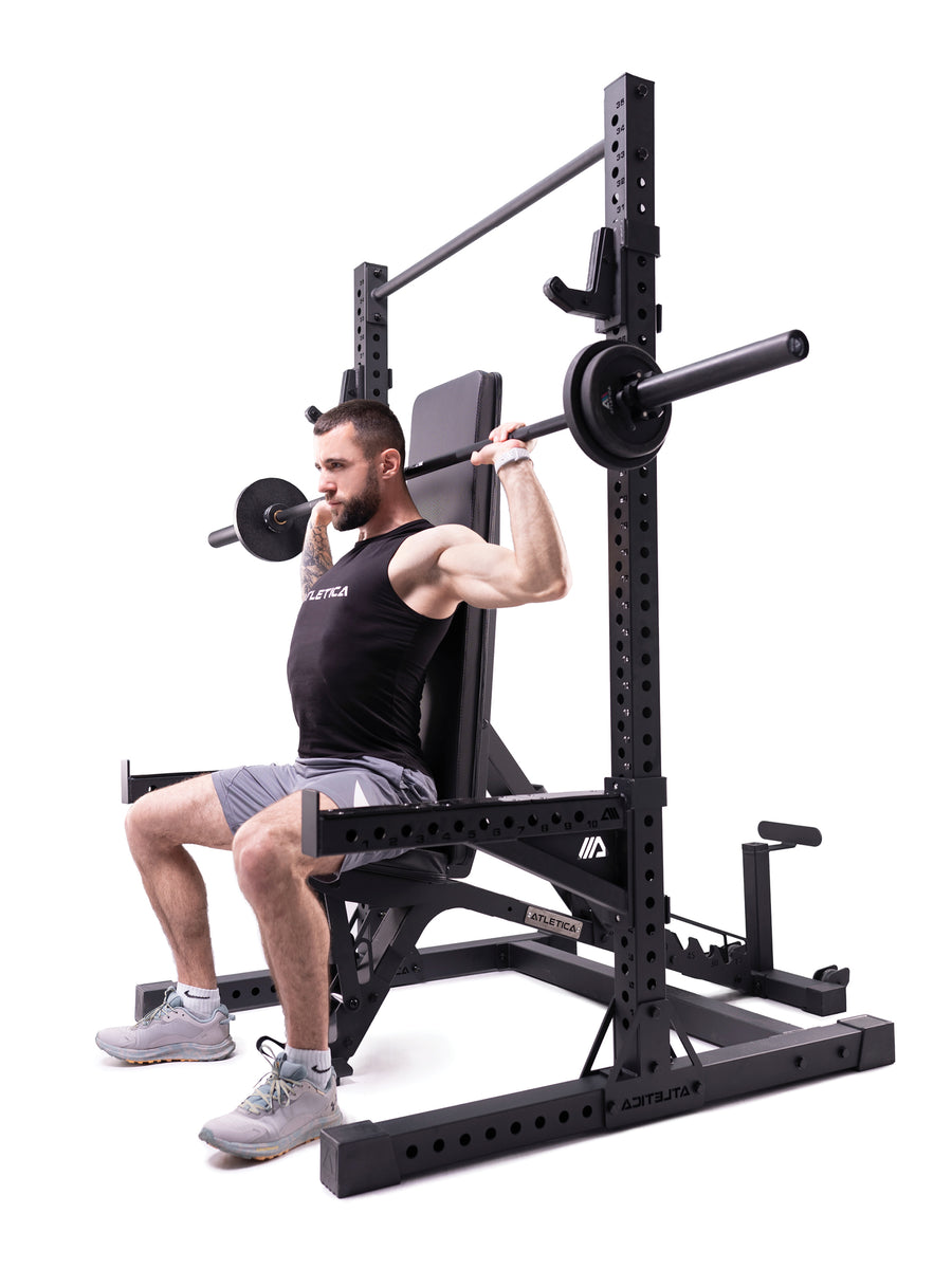 ATLETICA R7 Squat Rack | Erweiterbares Half Rack für zuhause