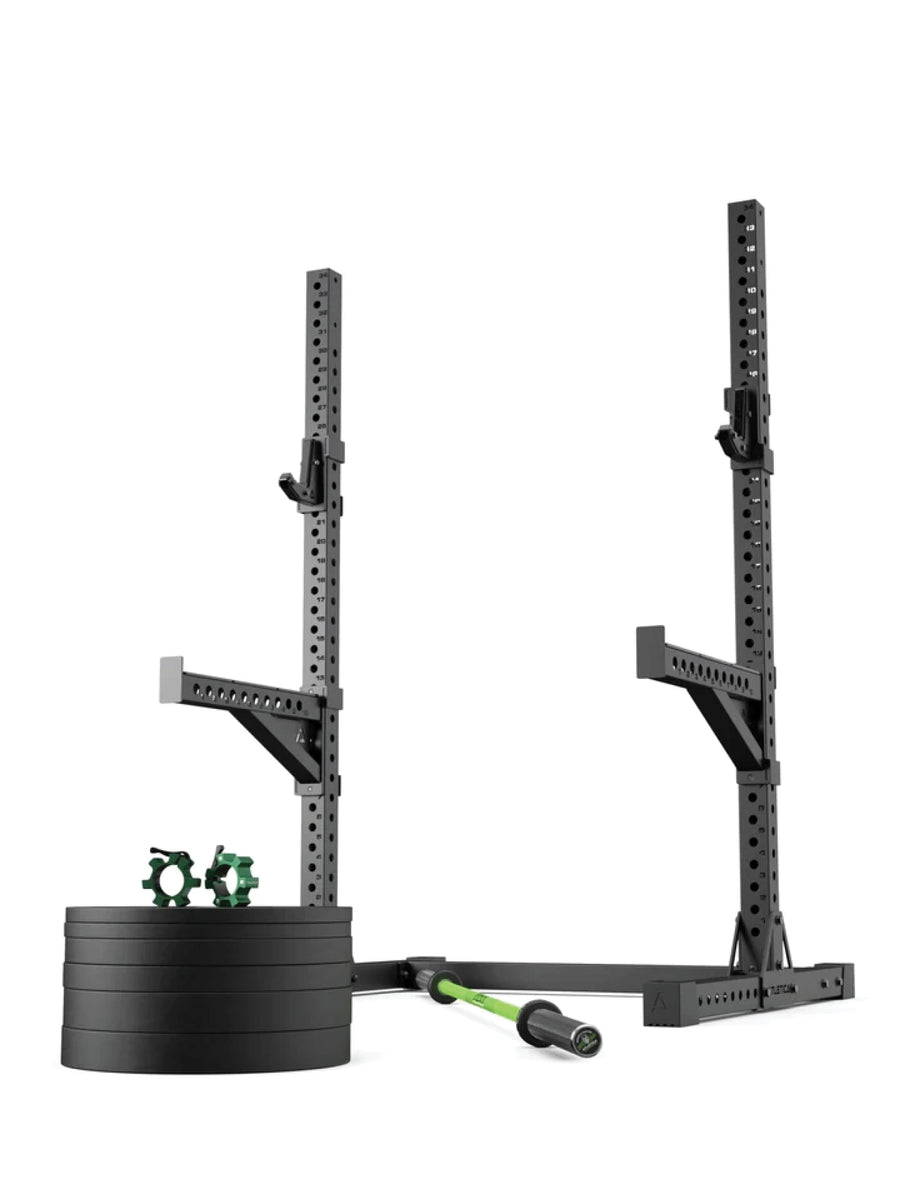 Power Rack Squat Force Set R7: 70 kg Bumper Plates | Verschlüsse | Spotter Arms | J-Hooks inkl.