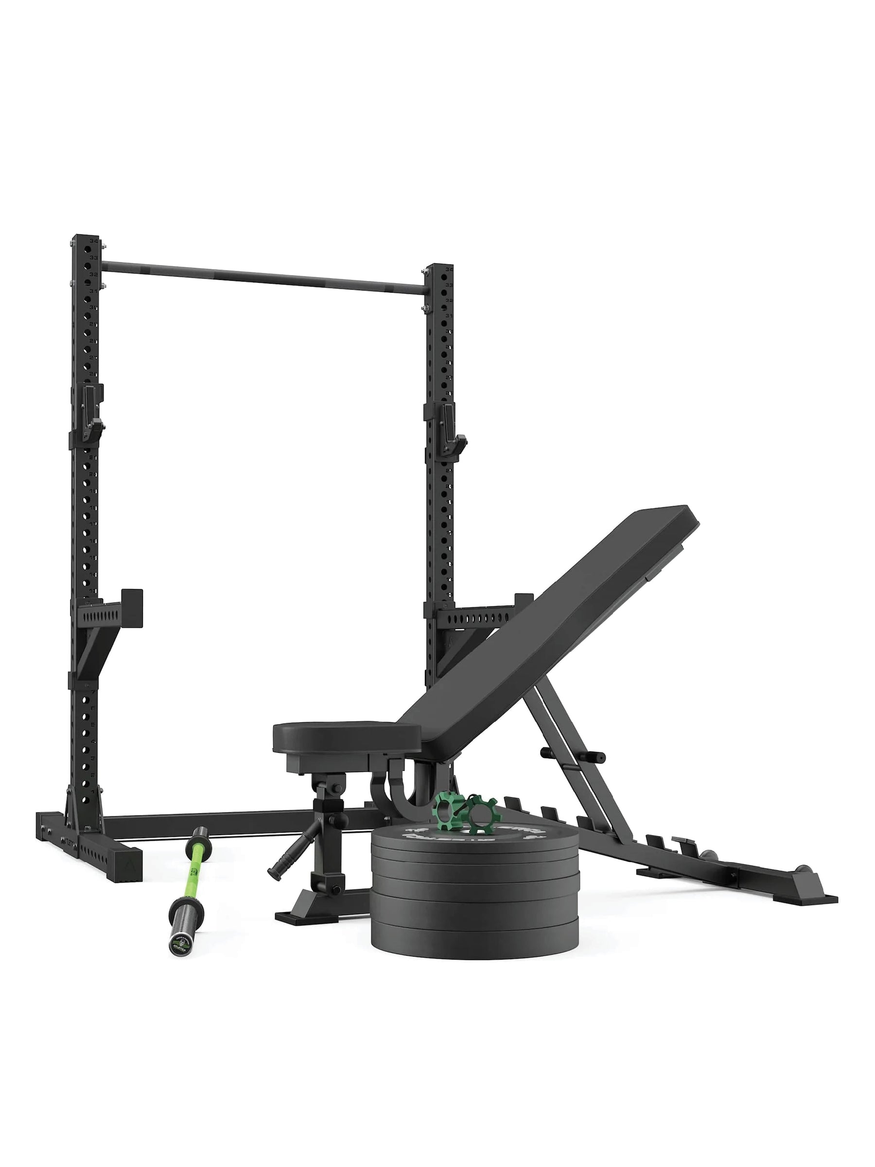 ATLETICA R7 Squat Rack Storm Set | Halterbank & Halterstang
