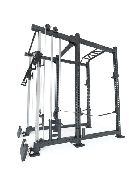 Power Rack R8-Duality: Squat Rack mit Kabelzug und 2x Klimmzugstange