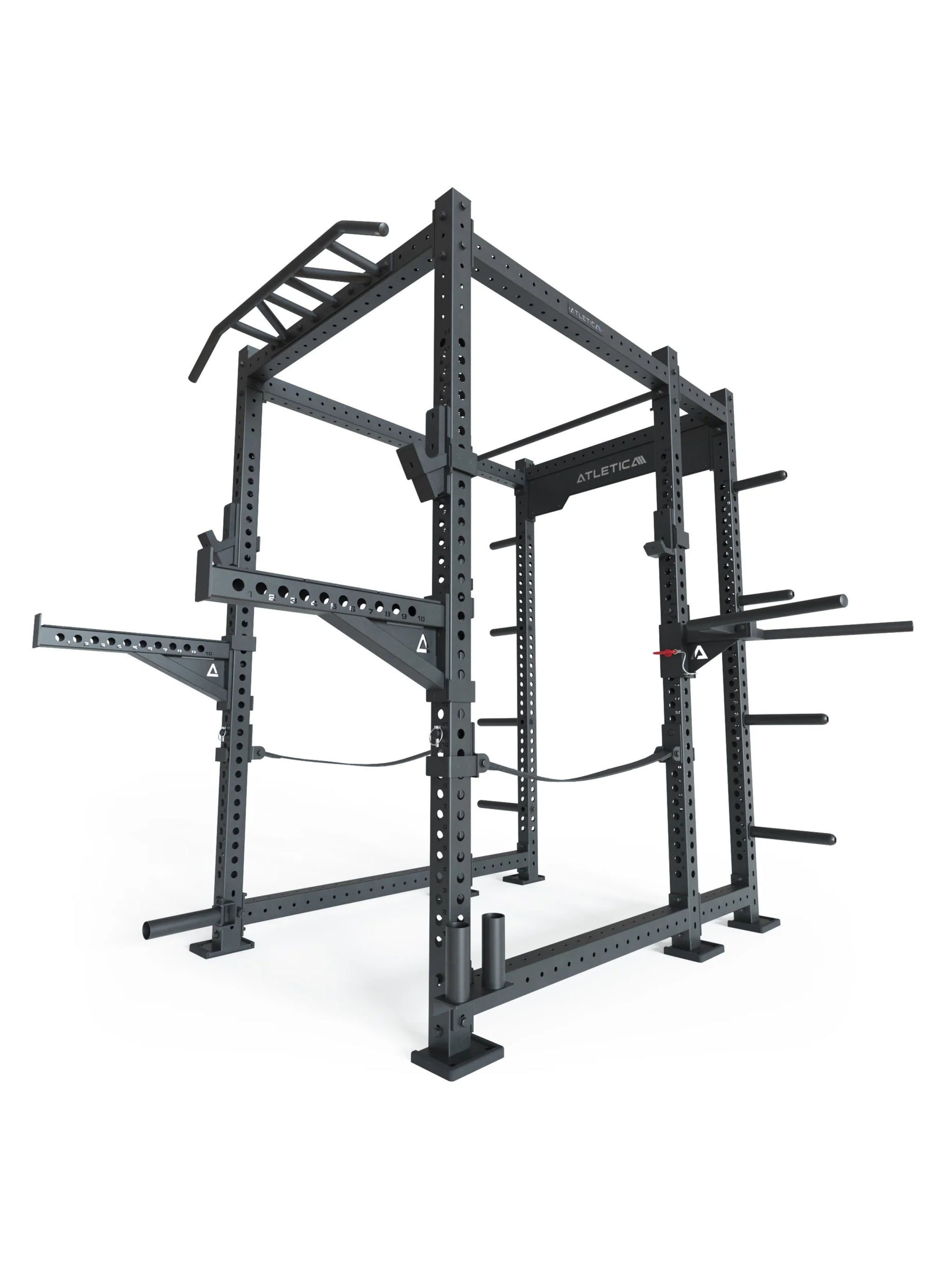 ATLETICA R8-ShockWave Power Rack | Safety Straps & Spotter Arms