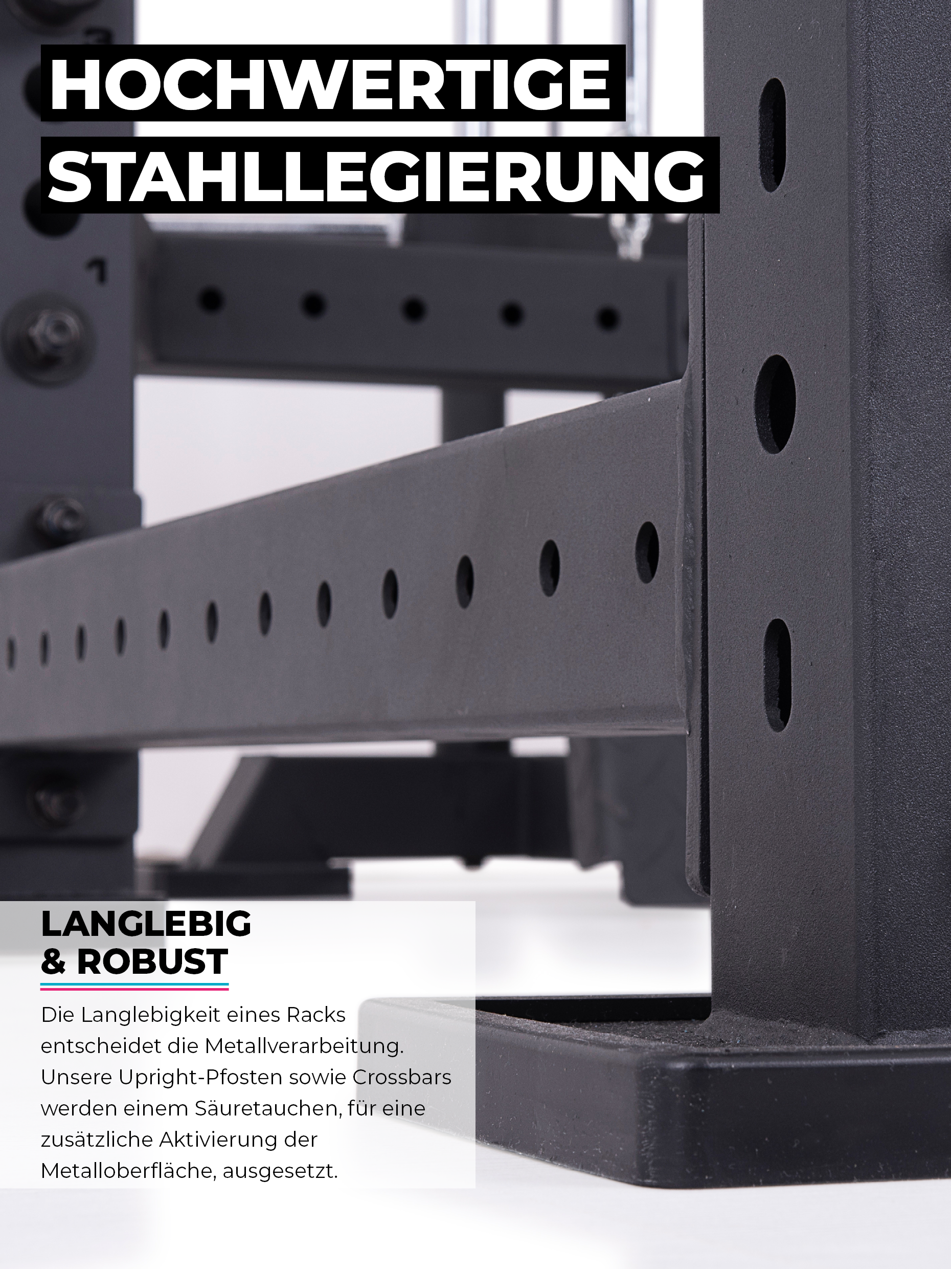 Squat Rack R8-SoundWave: 186 kg | Erweiterbar