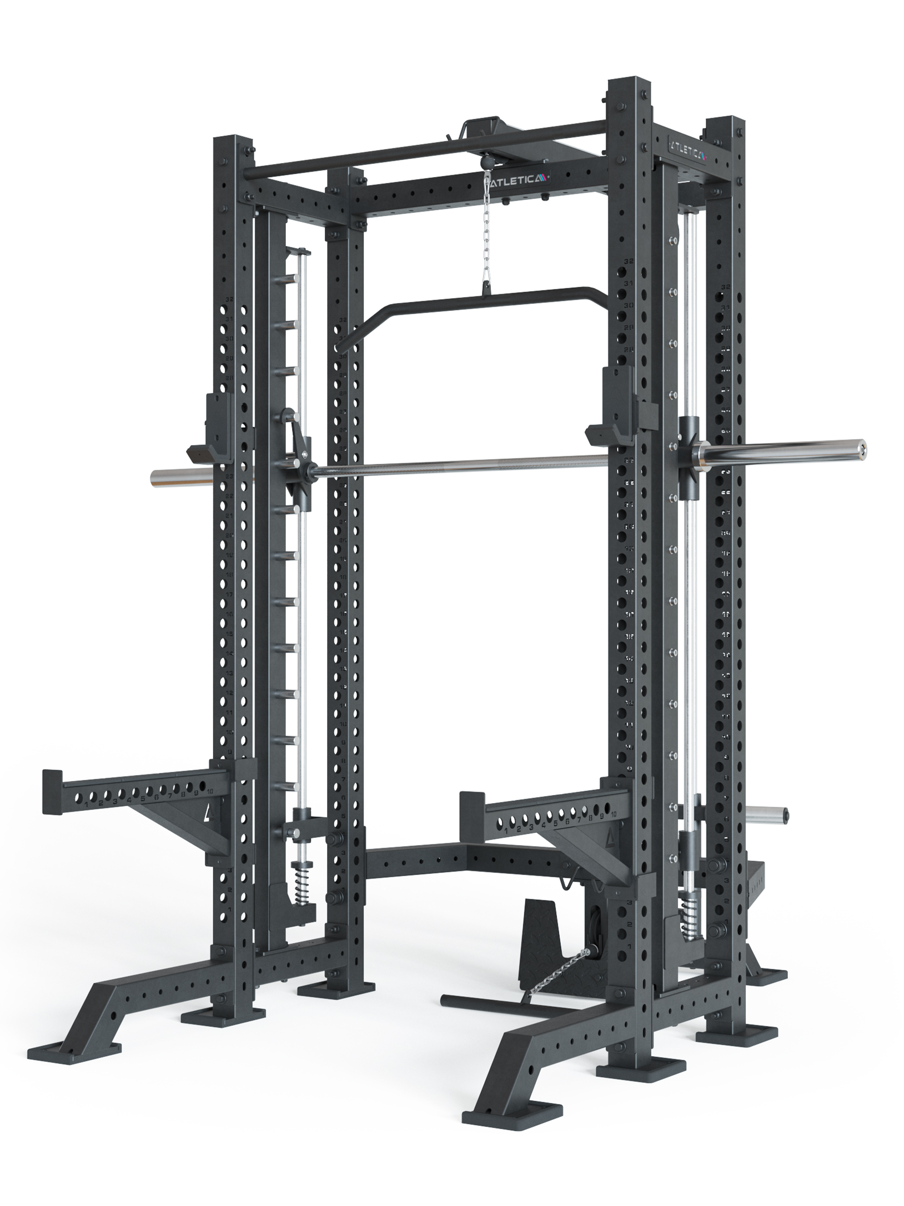 Power Rack R8 SPECTRE Short #variante_inklusive-latzug-plate-loaded-hantelscheiben