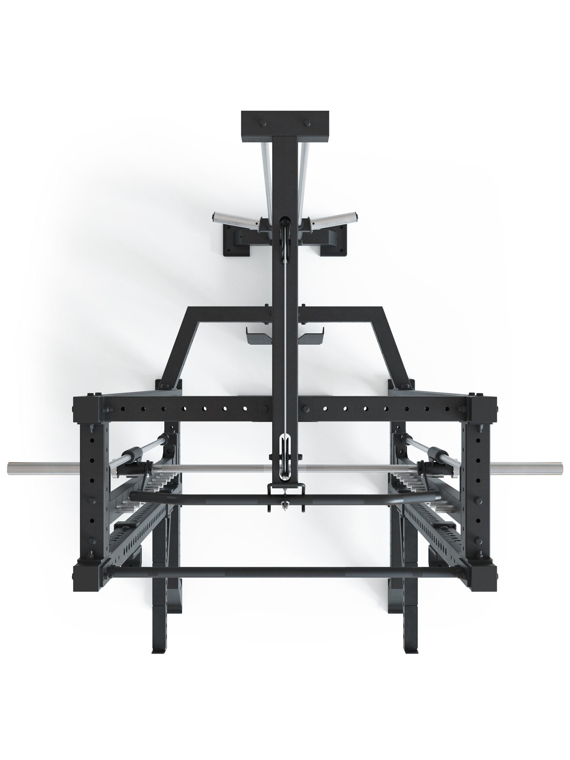 Power Rack R8 SPECTRE Short #variante_inklusive-latzug-plate-loaded-hantelscheiben