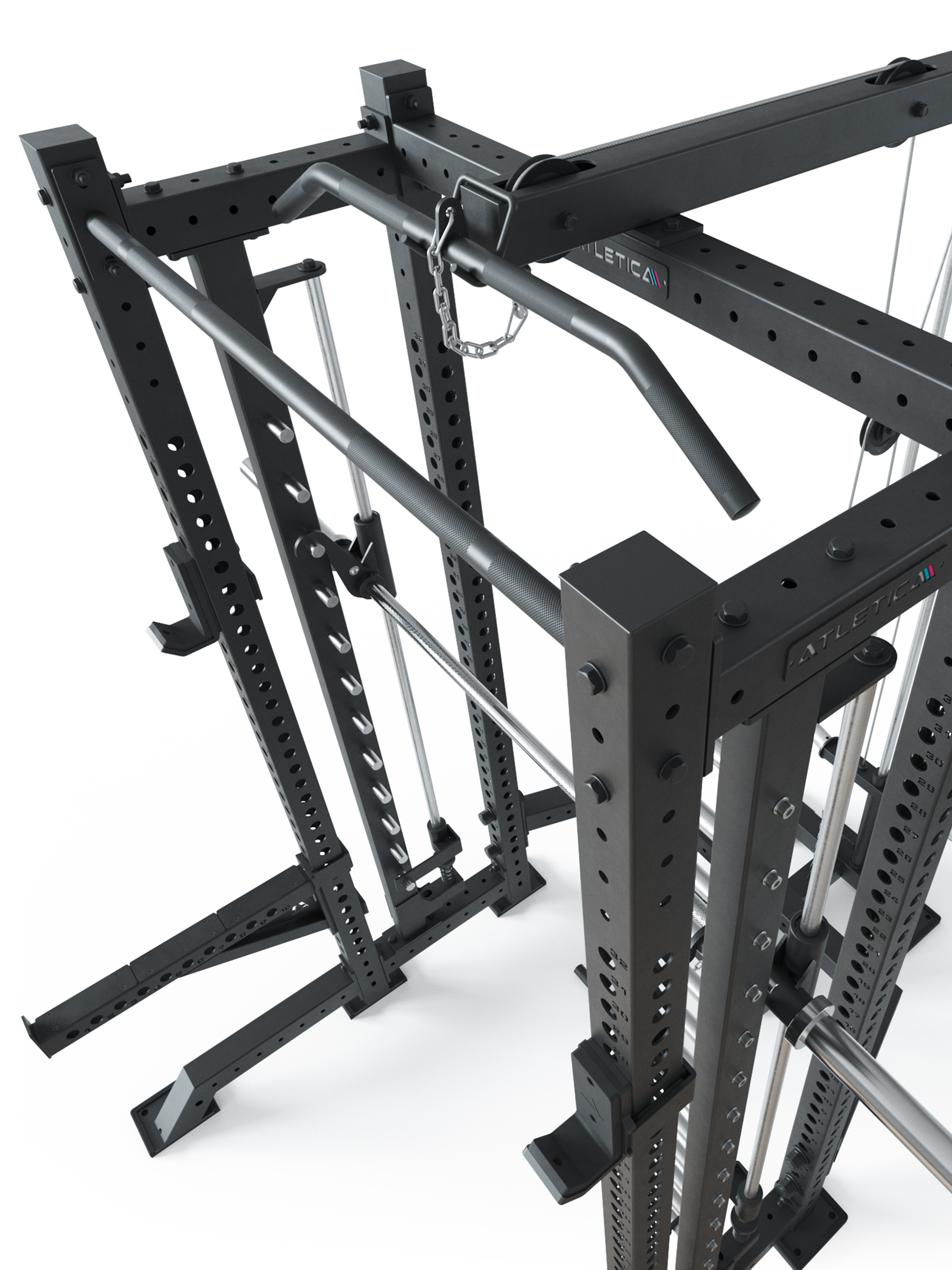Power Rack R8 SPECTRE Short #variante_inklusive-latzug-plate-loaded-hantelscheiben