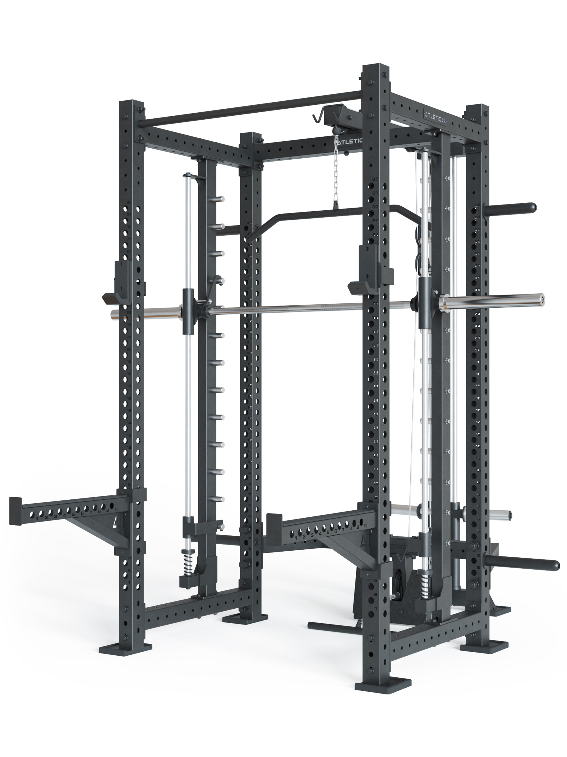 Power Rack R8 SPECTRE Medium  #variante_inklusive-latzug-plate-loaded-hantelscheiben