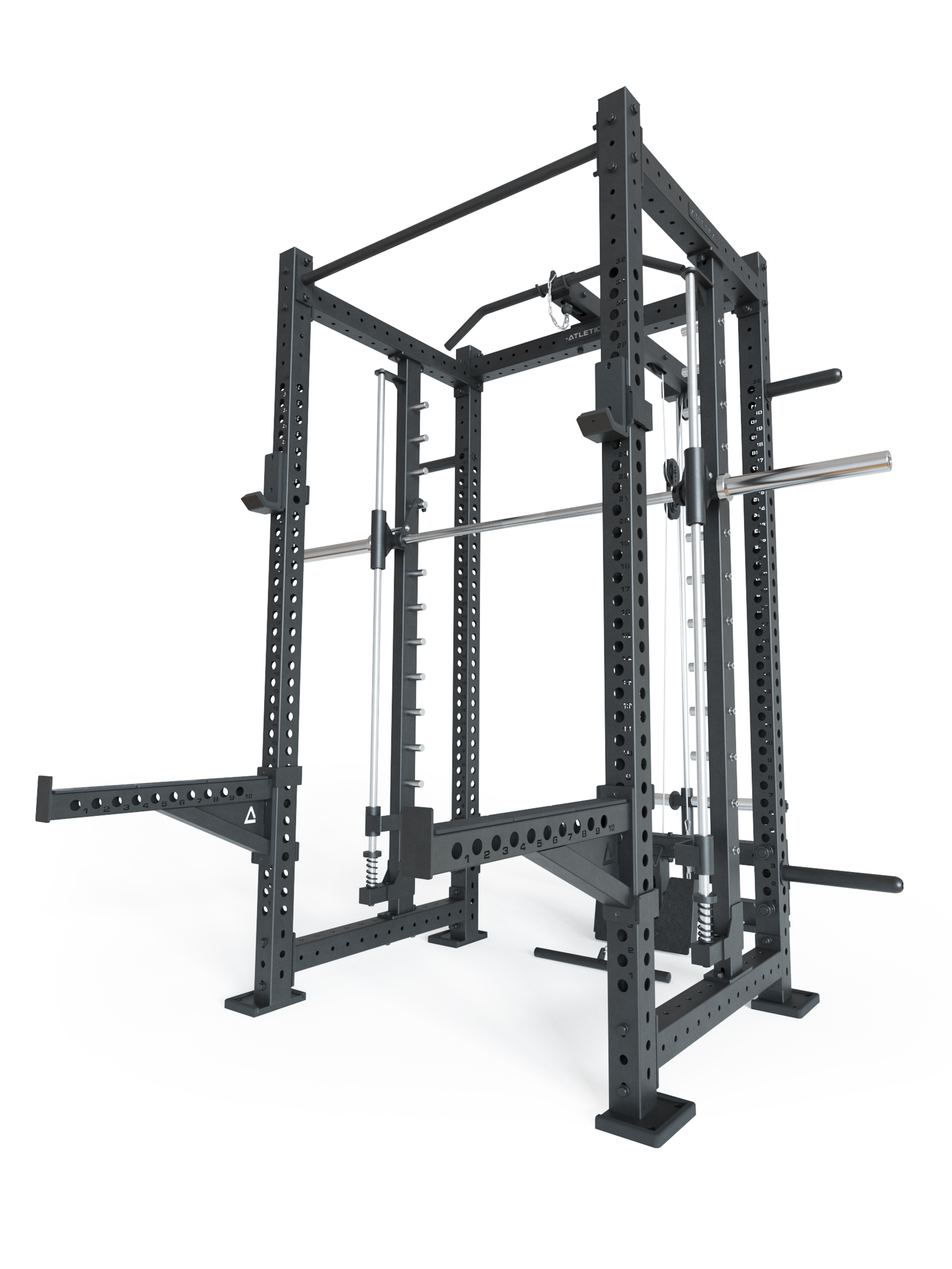 Power Rack R8 SPECTRE Medium  mit Latzug #variante_inklusive-latzug-plate-loaded-hantelscheiben
