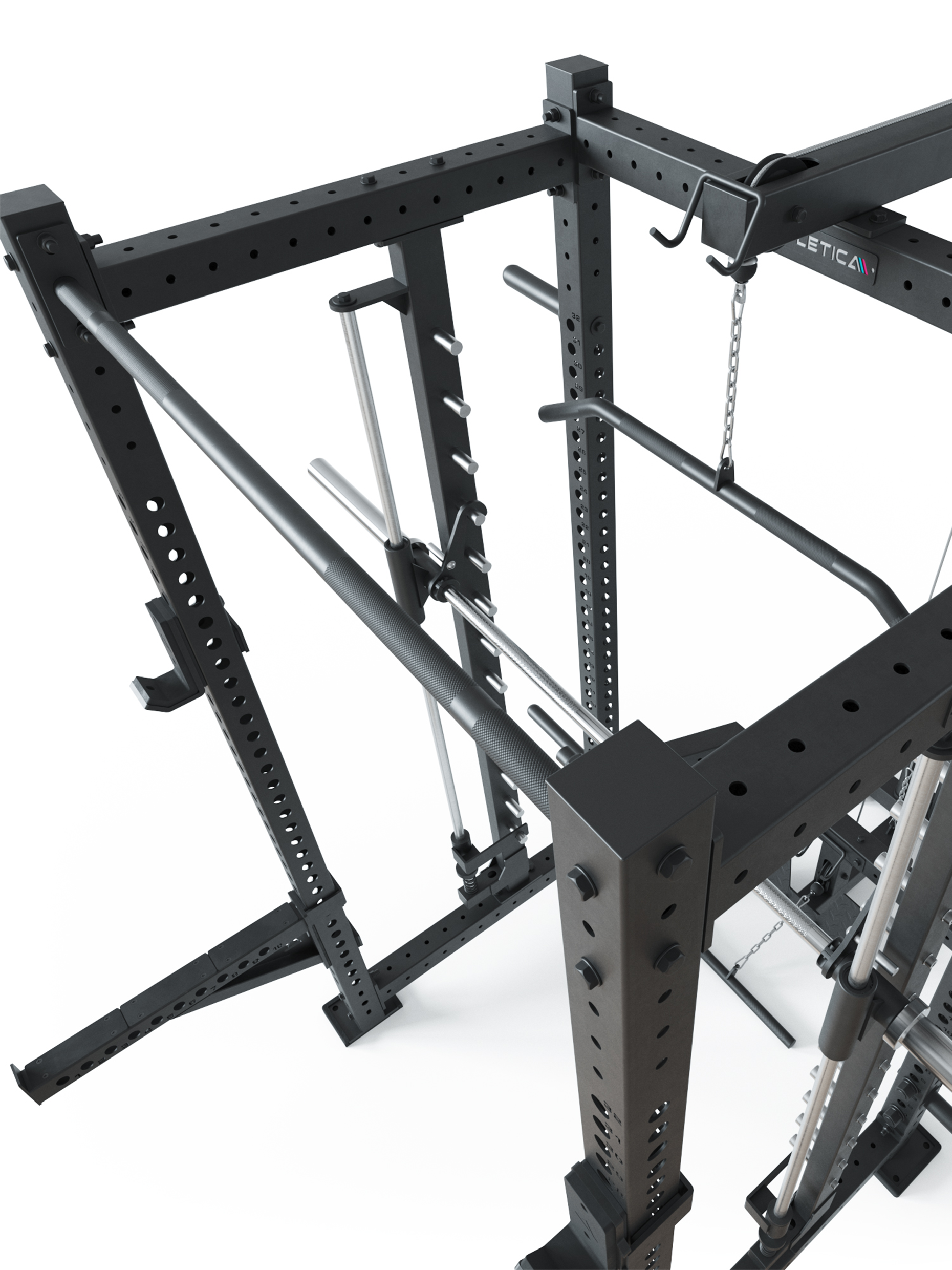 Power Rack R8 SPECTRE Medium  #variante_inklusive-latzug-plate-loaded-hantelscheiben