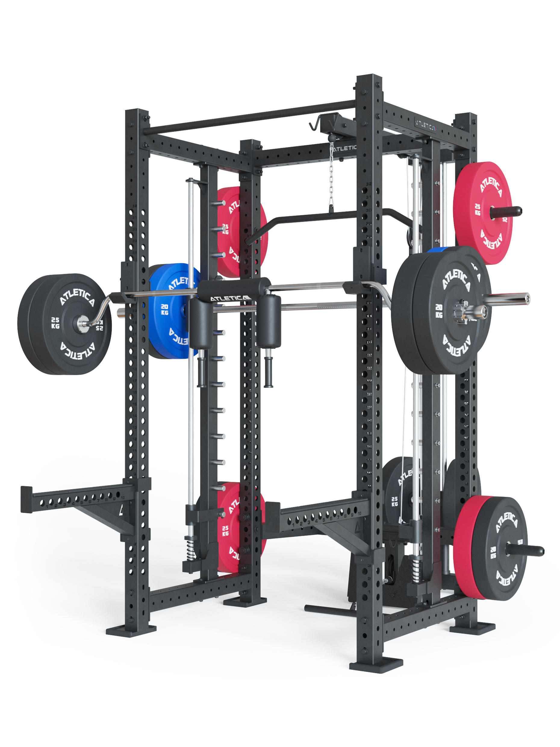 Power Rack R8 SPECTRE Medium  #variante_inklusive-latzug-plate-loaded-hantelscheiben