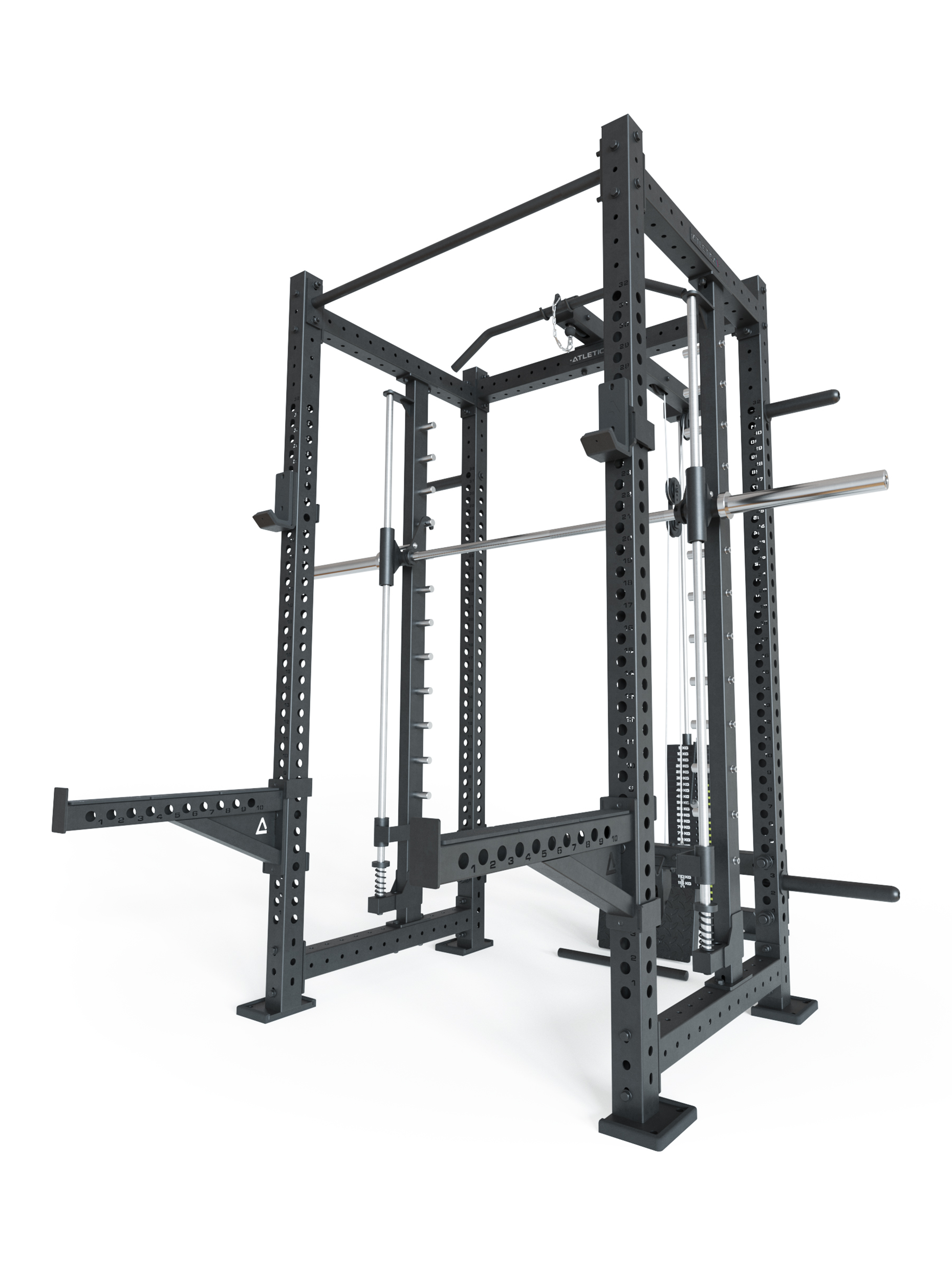 Power Rack R8 SPECTRE Medium  #variante_inklusive-latzug-weight-stack-steckgewichte