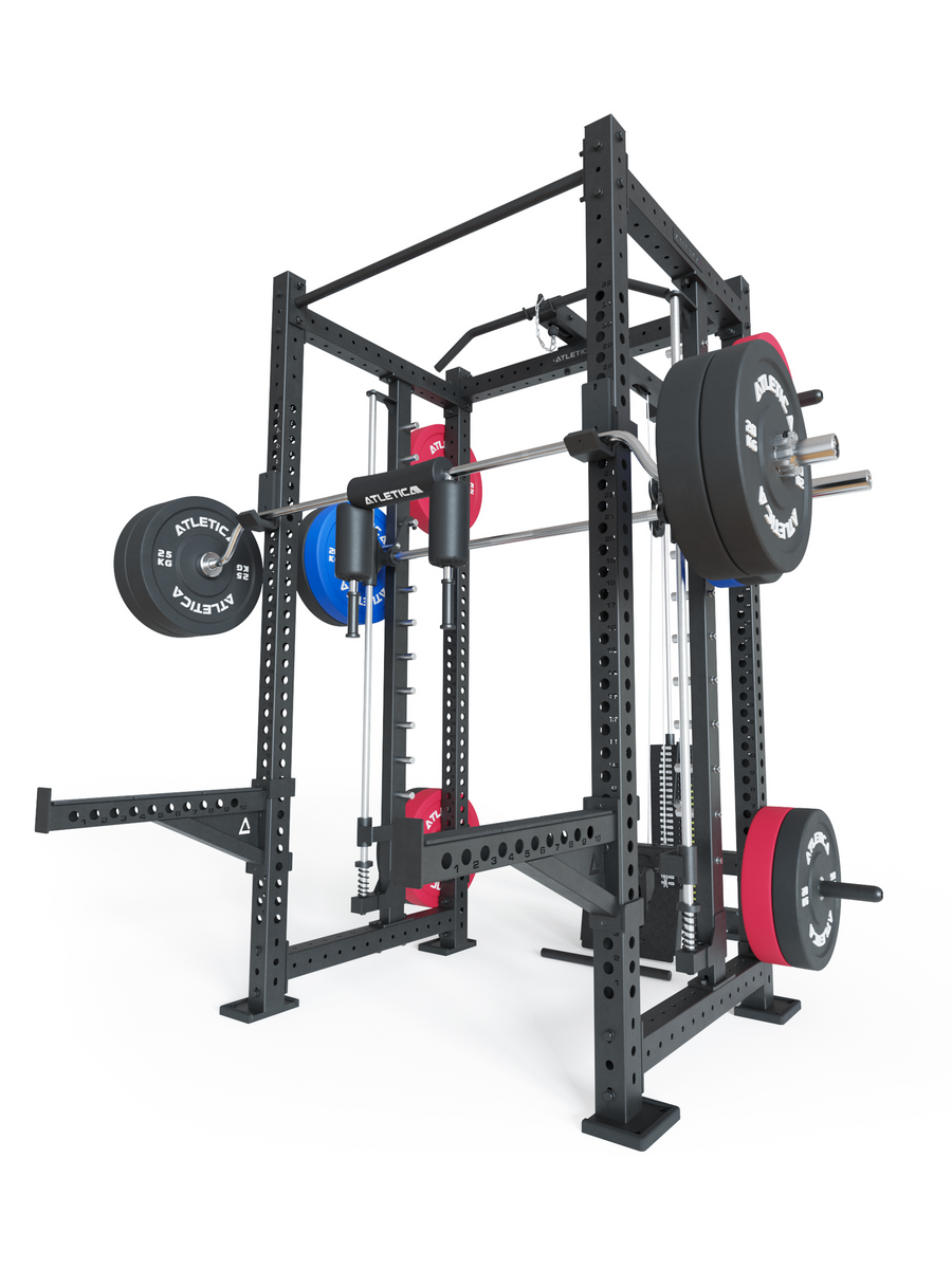 Power Rack R8 SPECTRE Medium  #variante_inklusive-latzug-weight-stack-steckgewichte