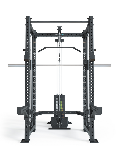 Power Rack R8 SPECTRE Medium #variante_inklusive-latzug-weight-stack-steckgewichte