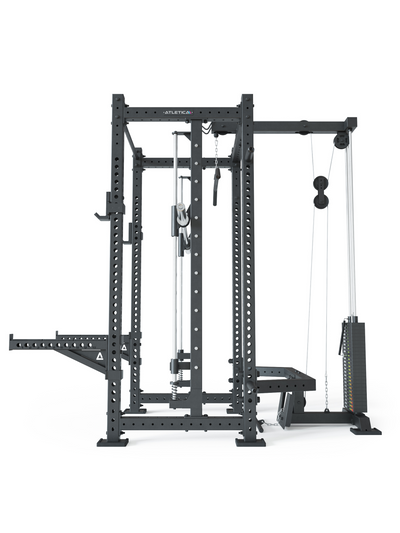 Power Rack R8 SPECTRE Medium  mit Latzug und Weight Stack #variante_inklusive-latzug-weight-stack-steckgewichte