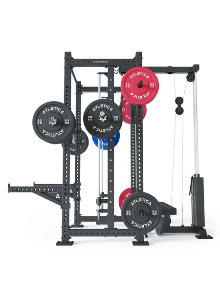 Power Rack R8 SPECTRE Medium  mit Latzug #variante_inklusive-latzug-weight-stack-steckgewichte