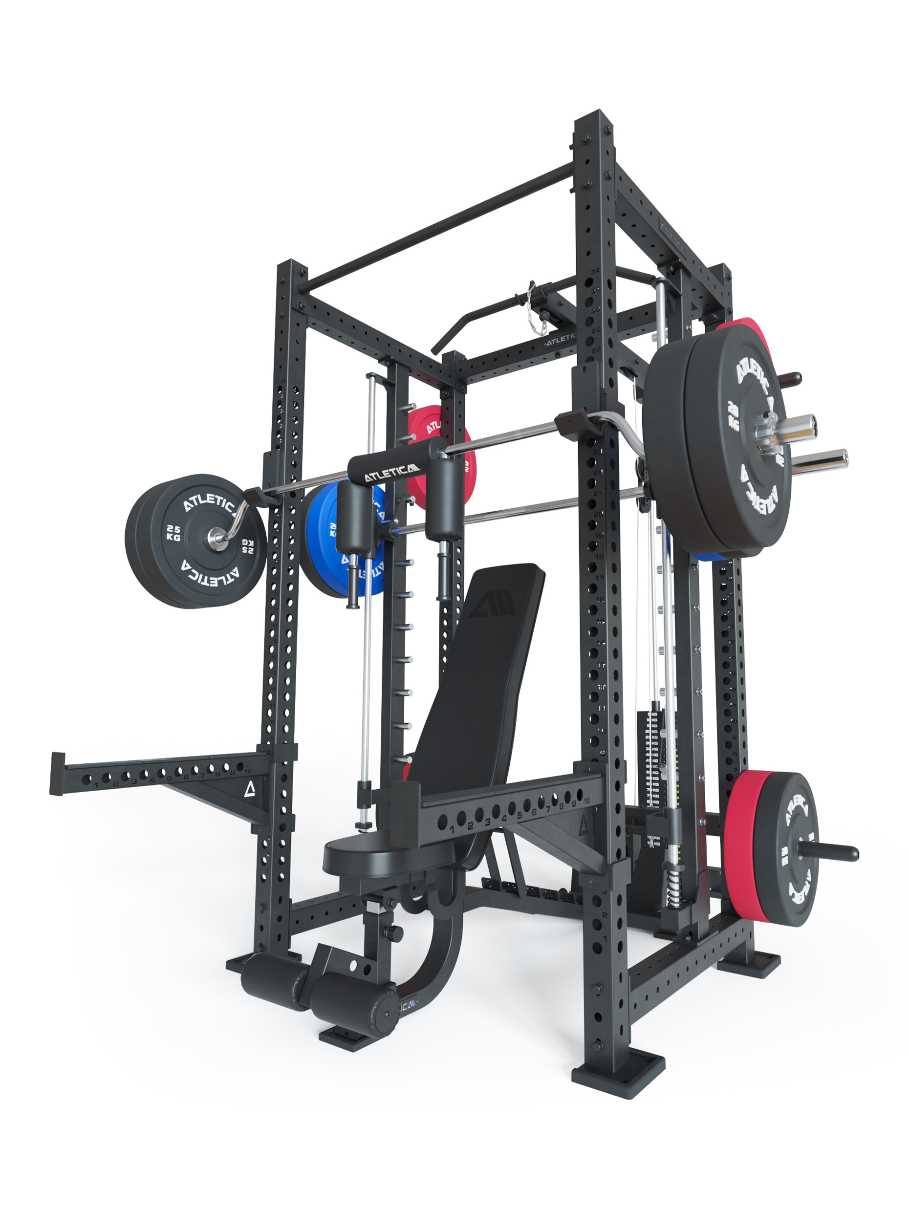 Power Rack R8 SPECTRE Medium  mit Latzug mit Steckgewichten #variante_inklusive-latzug-weight-stack-steckgewichte