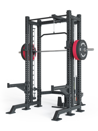 Power Rack R8 SPECTRE Short mit Gewichten #variante_inklusive-latzug-weight-stack-steckgewichte