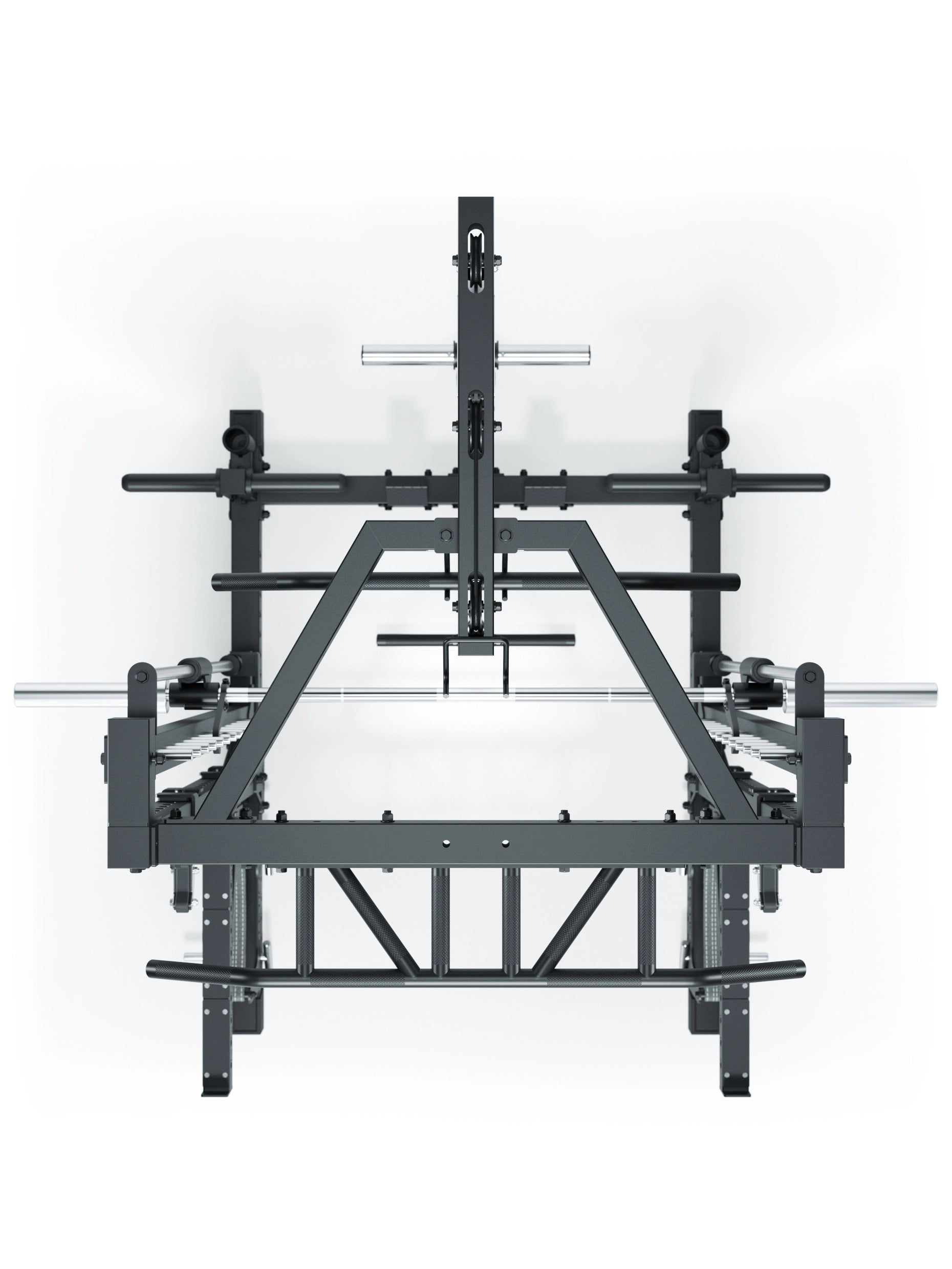 ATLETICA R7 Squat Rack mit Latzug und Multipresse Nemesis 70x70 Uprights R7 Serie #size_203-cm