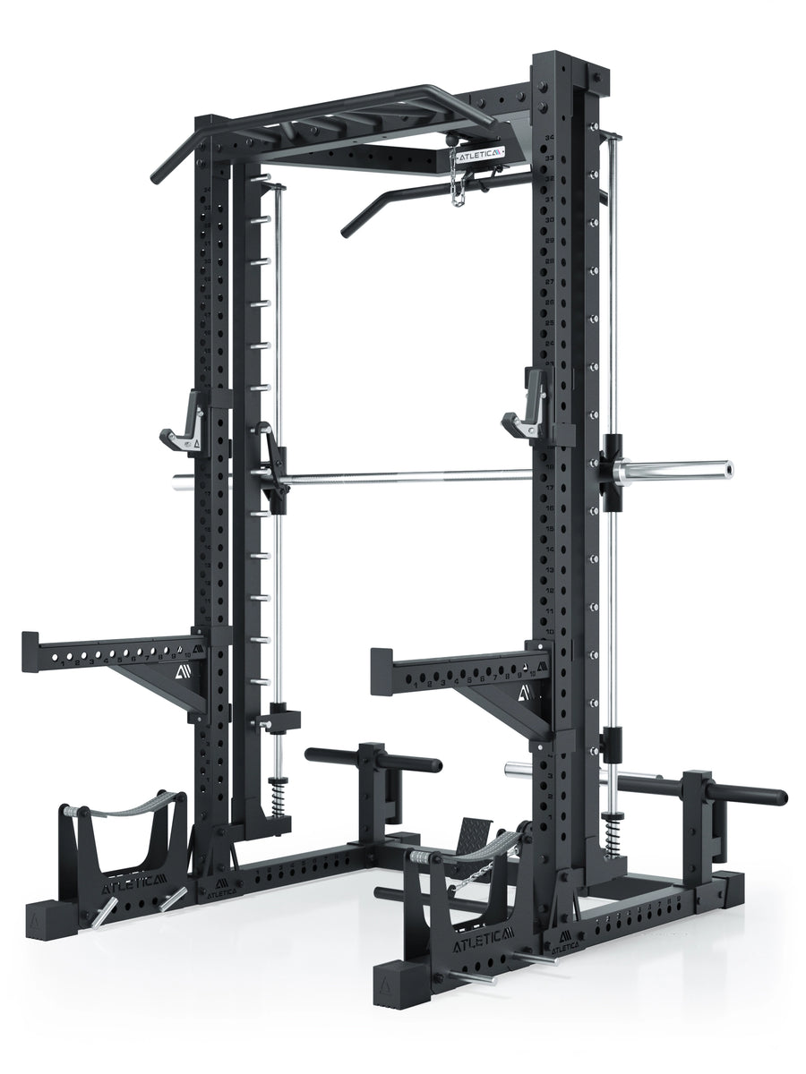 ATLETICA R7 Squat Rack mit Latzug und Multipresse Nemesis 70x70 Uprights R7 Serie #size_223-cm