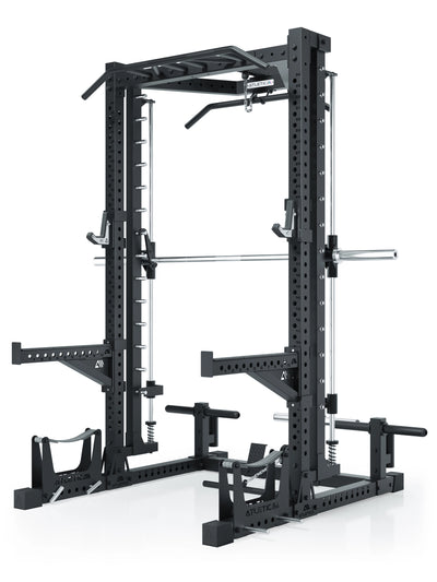ATLETICA R7 Squat Rack mit Latzug und Multipresse Nemesis 70x70 Uprights R7 Serie #size_223-cm