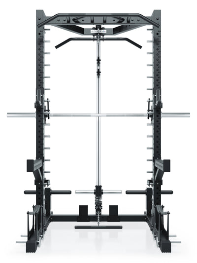 ATLETICA R7 Squat Rack mit Latzug und Multipresse Nemesis 70x70 Uprights R7 Serie #size_223-cm