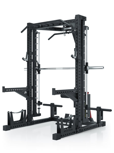 Squat Rack mit Multipresse und 125kg Latzug sowie Deadlift Station R7 Nemesis