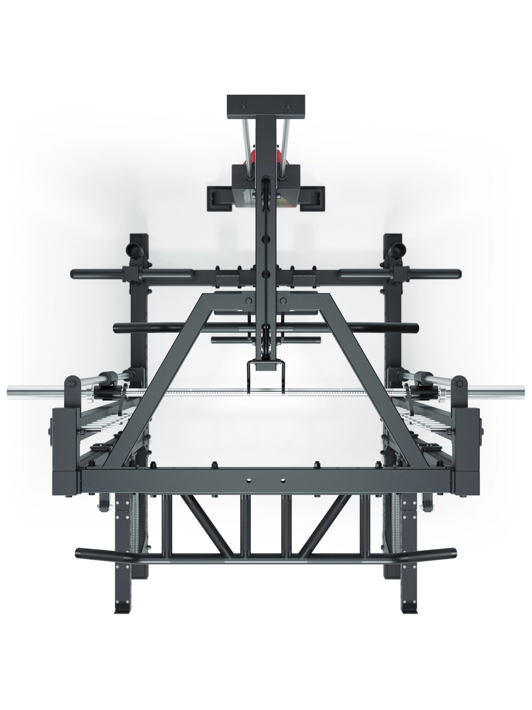 ATLETICA R7 Squat Rack mit Multipresse und 125kg Latzug Nemesis 70x70 Uprights R7 Serie #size_223-cm