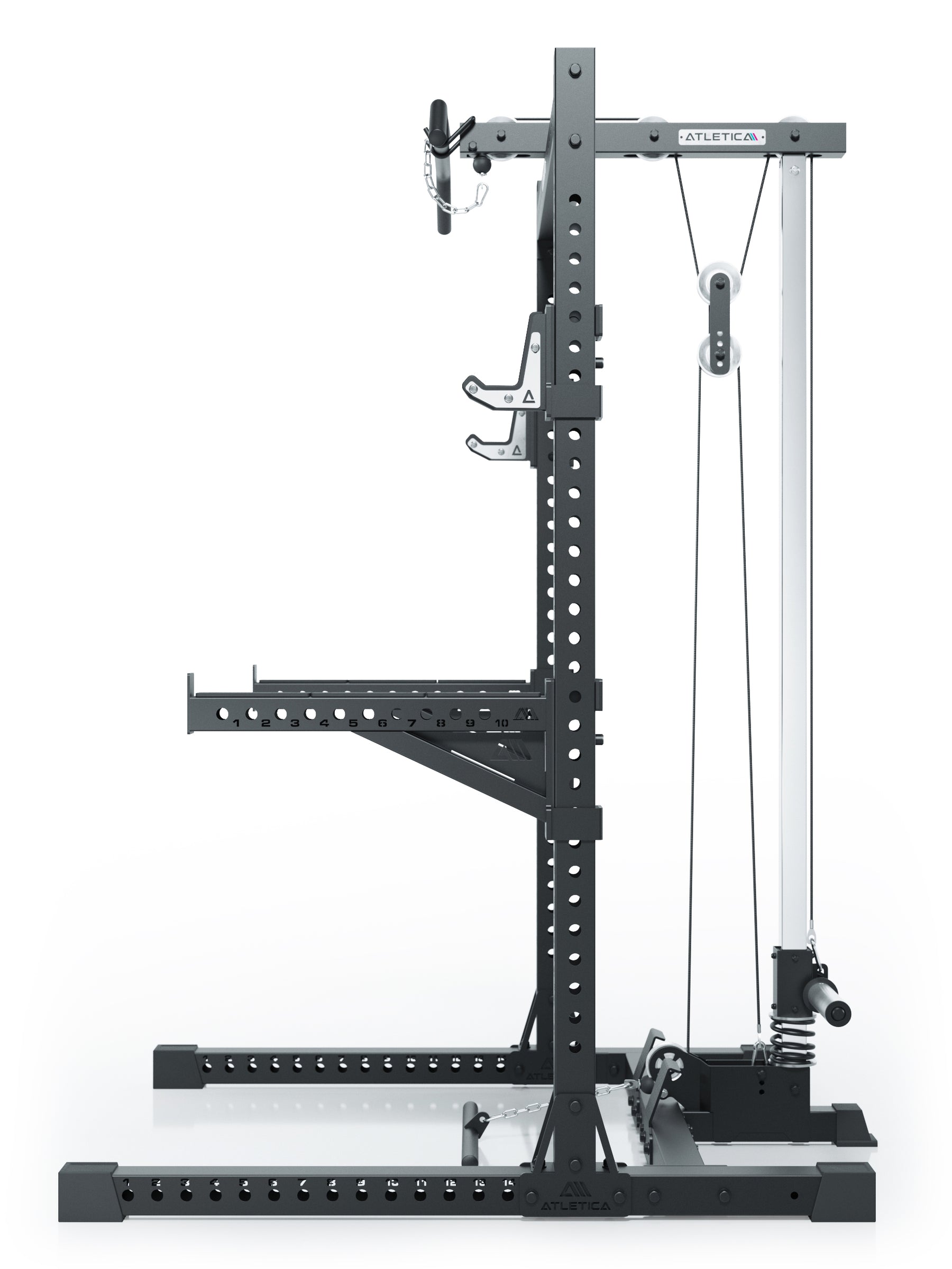 ATELTICA R7 Rider | Squat rack with lat pulldown for small spaces ...