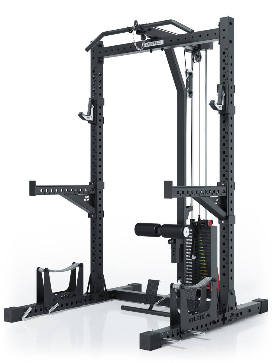 Squat Cage R7 Serie Rider mit Steckgewichten, Multipresse, Deadlift Station