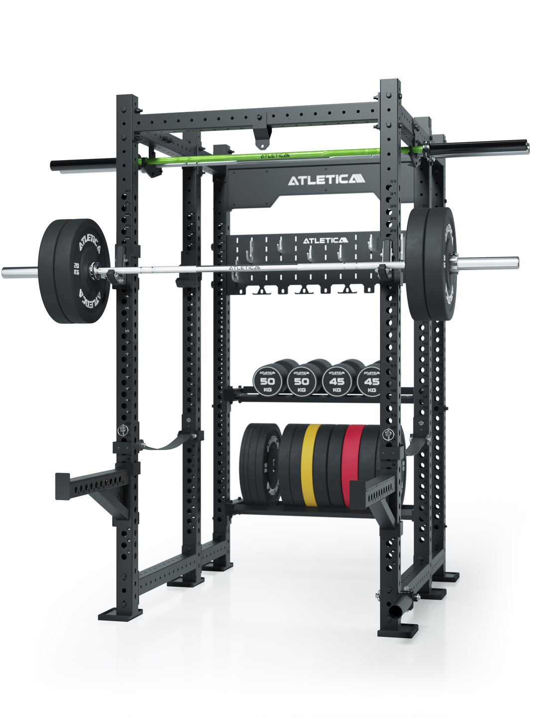 DASKING Set Palestra Portatile 2 In 1 Con 8 Bande Elastiche E Barra - Attrezzo Casa Per Allenamento Completo 227kg