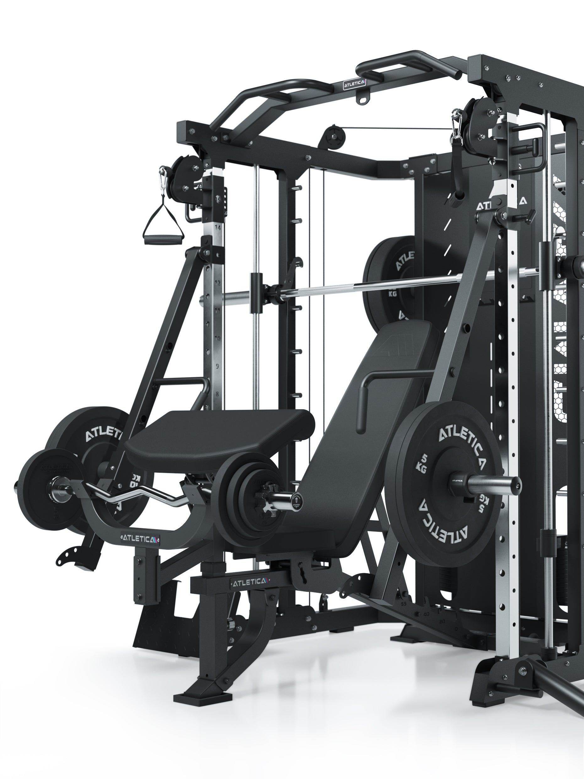 Kraftstation SWAT Target Set mit Multipresse, Hantelbank und Gewichte von Atletica: #variante_set-target