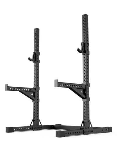 Rack, Squat Rack R7 Serie: In zwei Höhen erhältlich 180cm & 194cm | ideal für Räume mit unterschiedlichen Deckenhöhen | Spotter Arms, weite J-Hooks inklusive #size_180cm