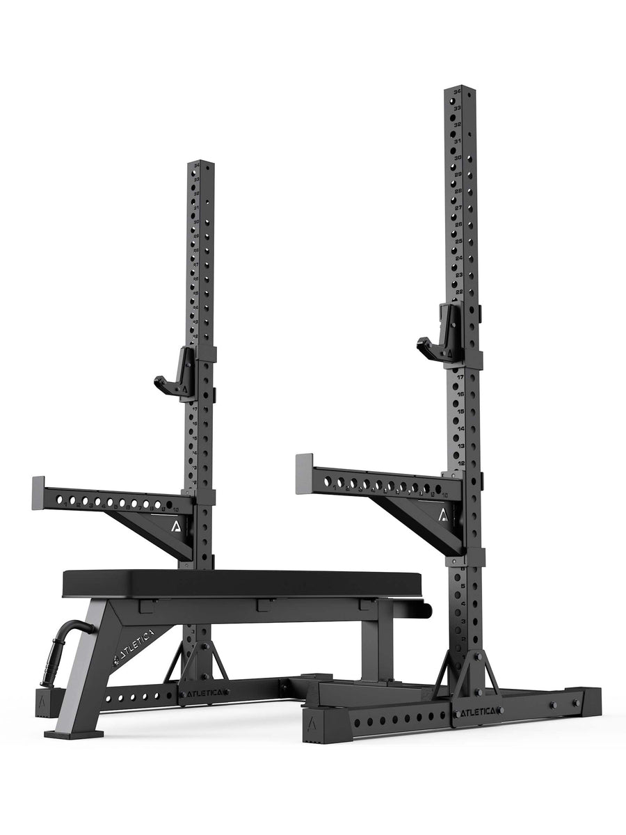 Power Rack, Squat Rack R7 Serie: Spotter Arms, weite J-Hooks inklusive #size_194cm