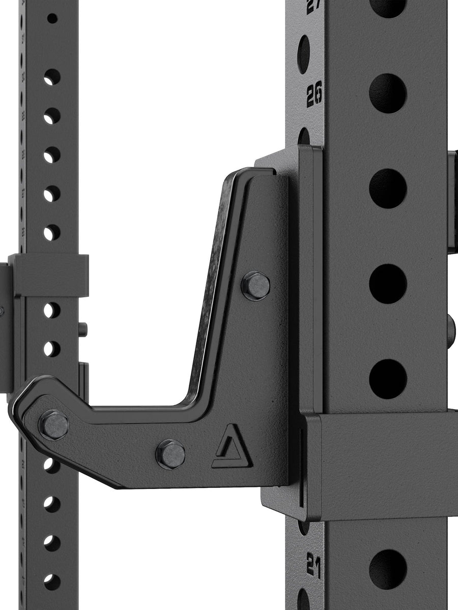 Power Rack Squat Rack R7 Serie: ideal für Räume mit unterschiedlichen Deckenhöhen | Spotter Arms, weite J-Hooks inklusive #size_180cm 