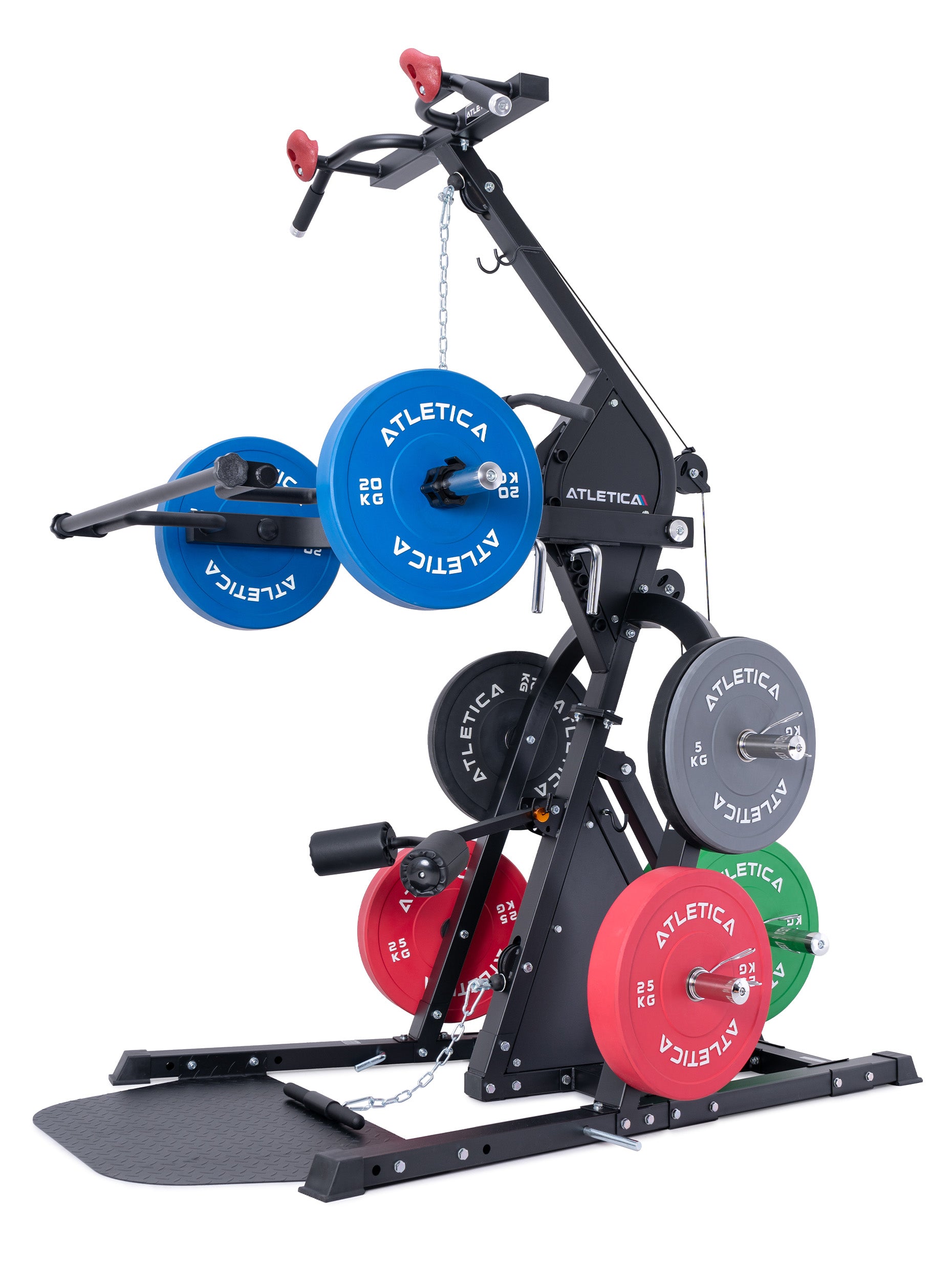 Multigym Triton Triplex Station: Latzugstation mit Klimmzugstange, Hebelarme, verstellbare Einstellungen, #variants_triton-basic
