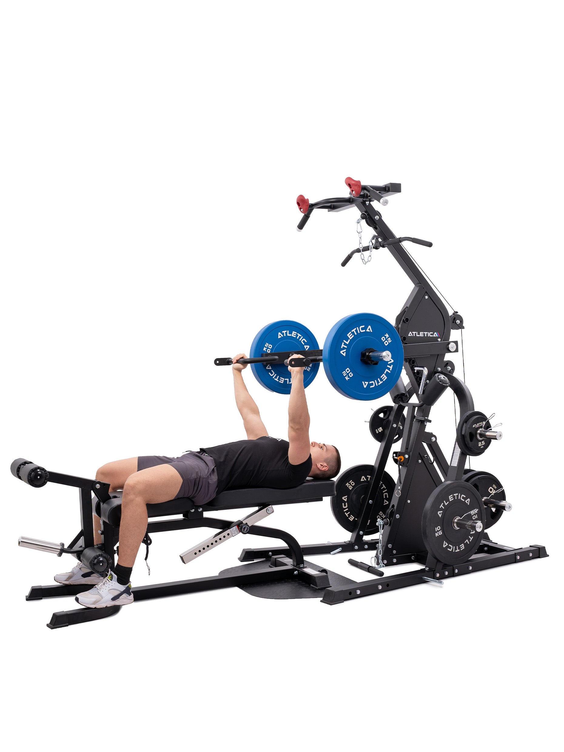 Kabelzugstation Triton, Multigym Triplex Station: Latzugstation mit Klimmzugstange, Hebelarme, #variants_triton-combat