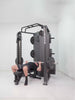 Multipresse DarkStar: Premium Smith Machine Kraftstation | integrierte Führungsrollen und Latzug | Geringe Tiefe | 180 kg Steckgewichte | Longbar und Jammer Arms